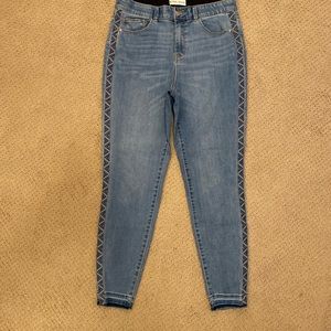 Embroidered Skinny Jeans